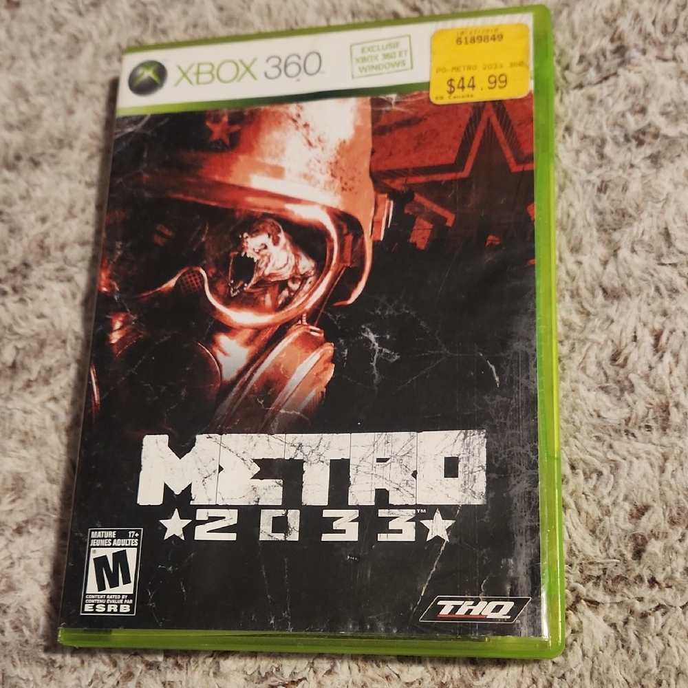 HQ Metro 2033 for Xbox 360 - Red and Black Cover